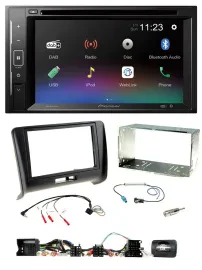 Pioneer Bluetooth Lenkrad USB 2DIN DAB DVD Autoradio für Audi TT 2006-2014