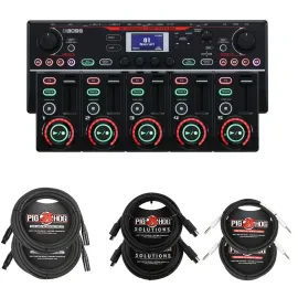 BOSS RC-505MKII 49 Input FX Tabletop Looper Bundle with Cables