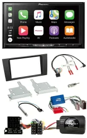 Pioneer 2DIN Lenkrad USB DAB DVD Bluetooth Autoradio für Audi A4 99-01 Aktivsyst