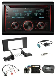 Pioneer 2DIN DAB Lenkrad Bluetooth USB CD Autoradio für BMW X5 E53 2000-2006