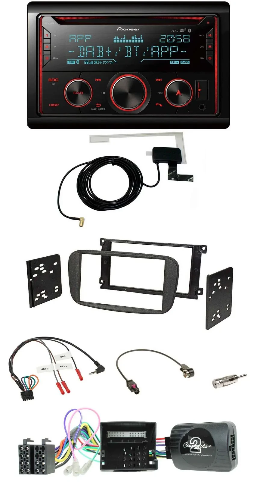 Pioneer 2DIN Lenkrad DAB USB CD Bluetooth Autoradio für Ford S-Max Mondeo Can-Bu