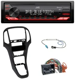 Автомагнитола для Opel Astra J (с 2009) JVC Bluetooth USB DAB MP3 перламутрово-черный
