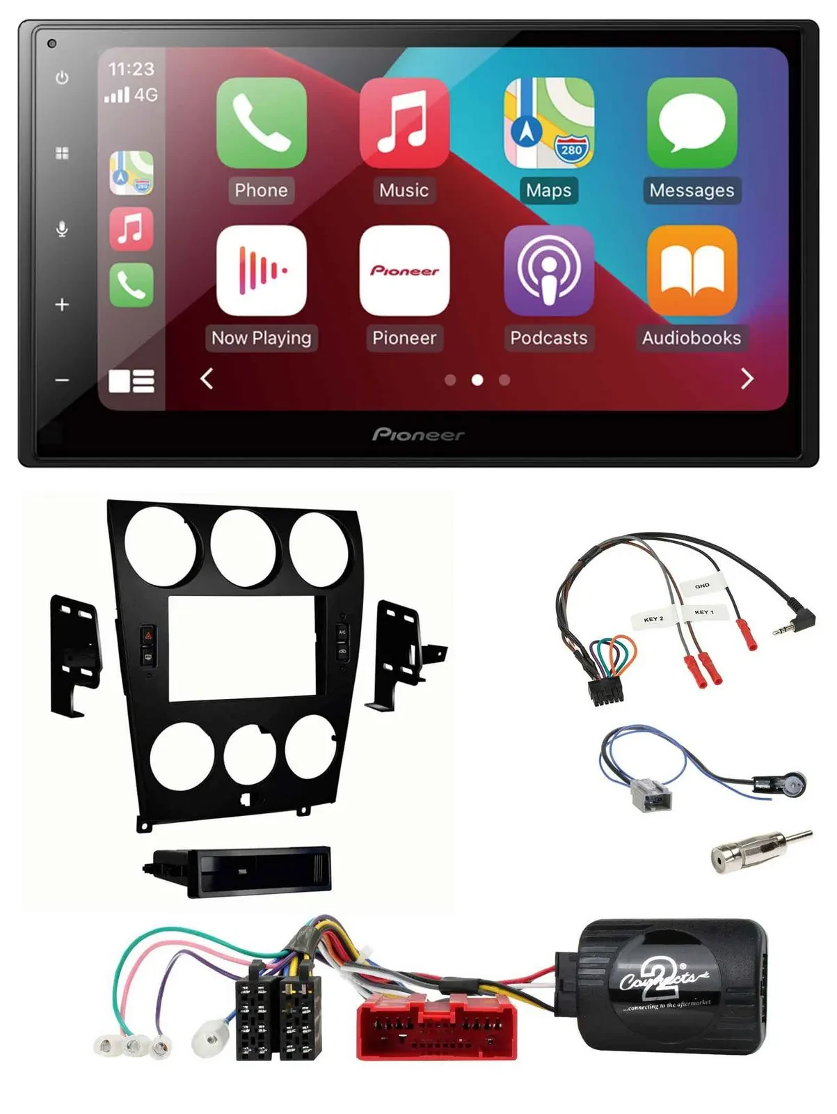 Pioneer USB Lenkrad DAB 2DIN Bluetooth Autoradio für Mazda 6 2006-2008