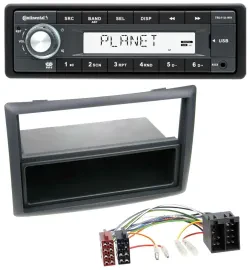 Continental USB MP3 AUX 1DIN Autoradio für Renault Megane Scenic ab 07 schwarz