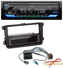 JVC Bluetooth DAB USB MP3 Autoradio für VW Passat 05-10 Polo 09-14 Scirocco ab 0
