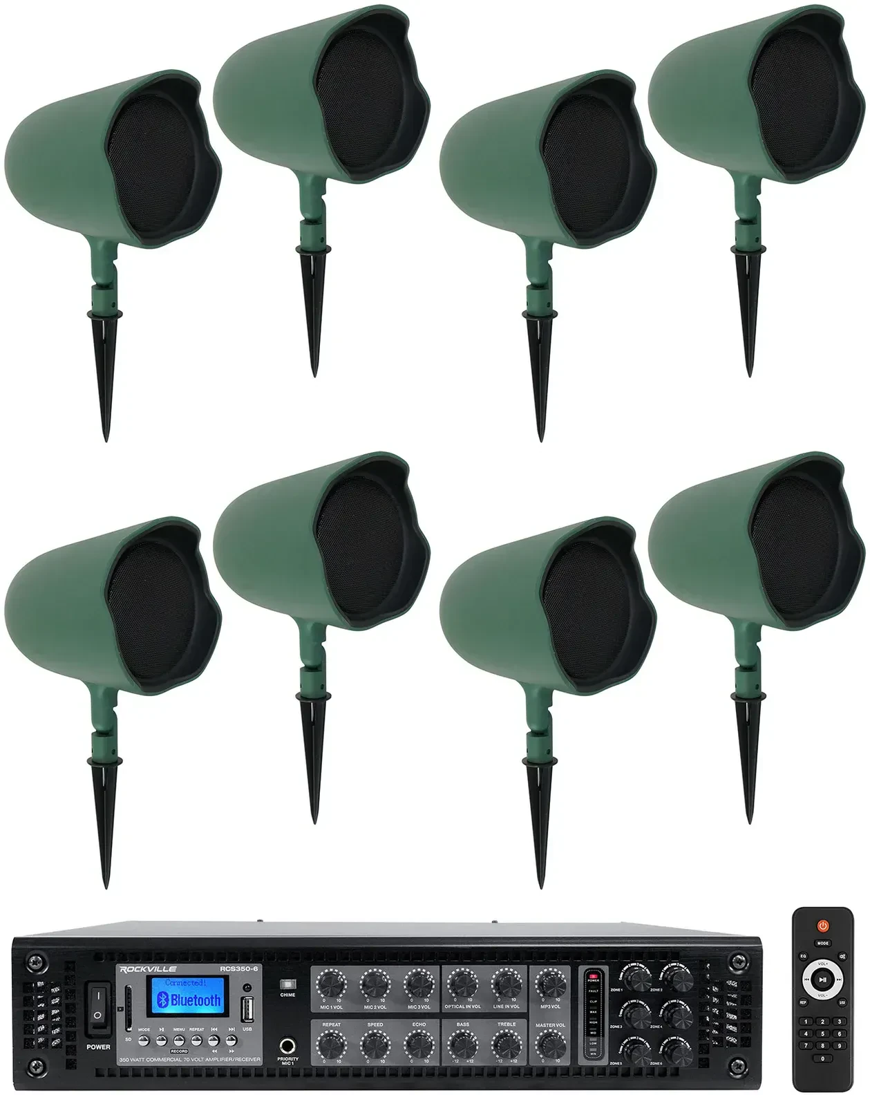 Рупорная акустика JBL GSF6-GN Green с усилителем (8 штук)