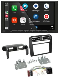 JBL USB 2DIN MP3 Bluetooth AUX Autoradio für Fiat Grande Punto 2005-2009 schwarz