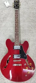 Vintage VSA500CR Reissued Semi Hollow Body Electric Guitar Cherry Red - B-Stock