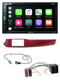 Pioneer DVD 2DIN MP3 DAB Bluetooth USB Autoradio für Alfa Giulietta 10-13 rot gl