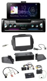Pioneer USB Lenkrad Bluetooth DAB Autoradio für Jeep Renegade ab 2015