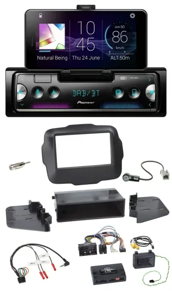 Pioneer USB Lenkrad Bluetooth DAB Autoradio für Jeep Renegade ab 2015