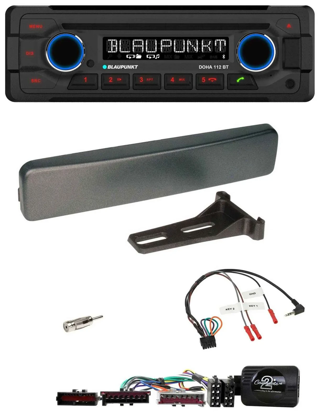 Blaupunkt Lenkrad MP3 CD Bluetooth USB Autoradio für Ford Mondeo Focus anthrazit
