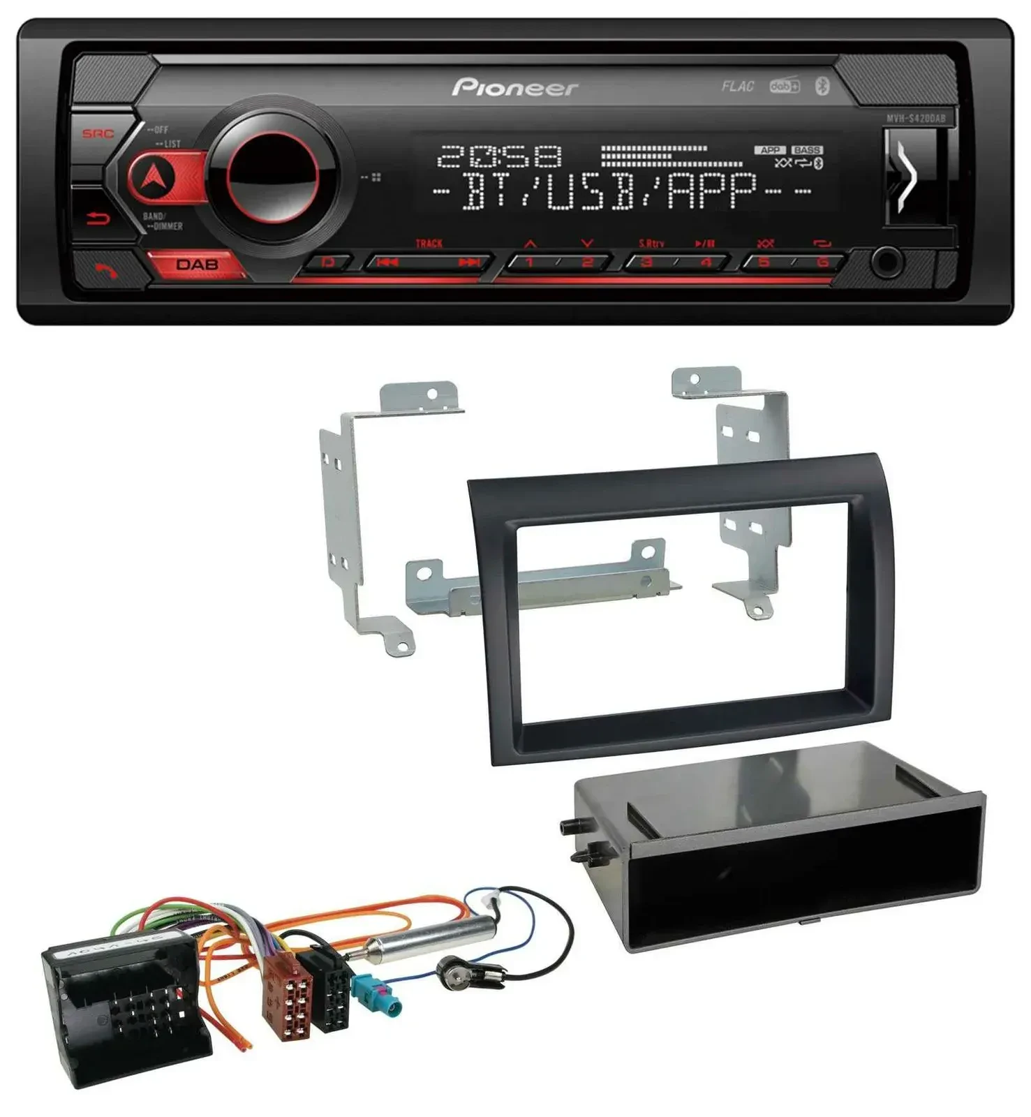 Автомагнитола Pioneer для Citroen Jumper (2006–2011) Quadlock, MP3, USB, DAB, Bluetooth, черный