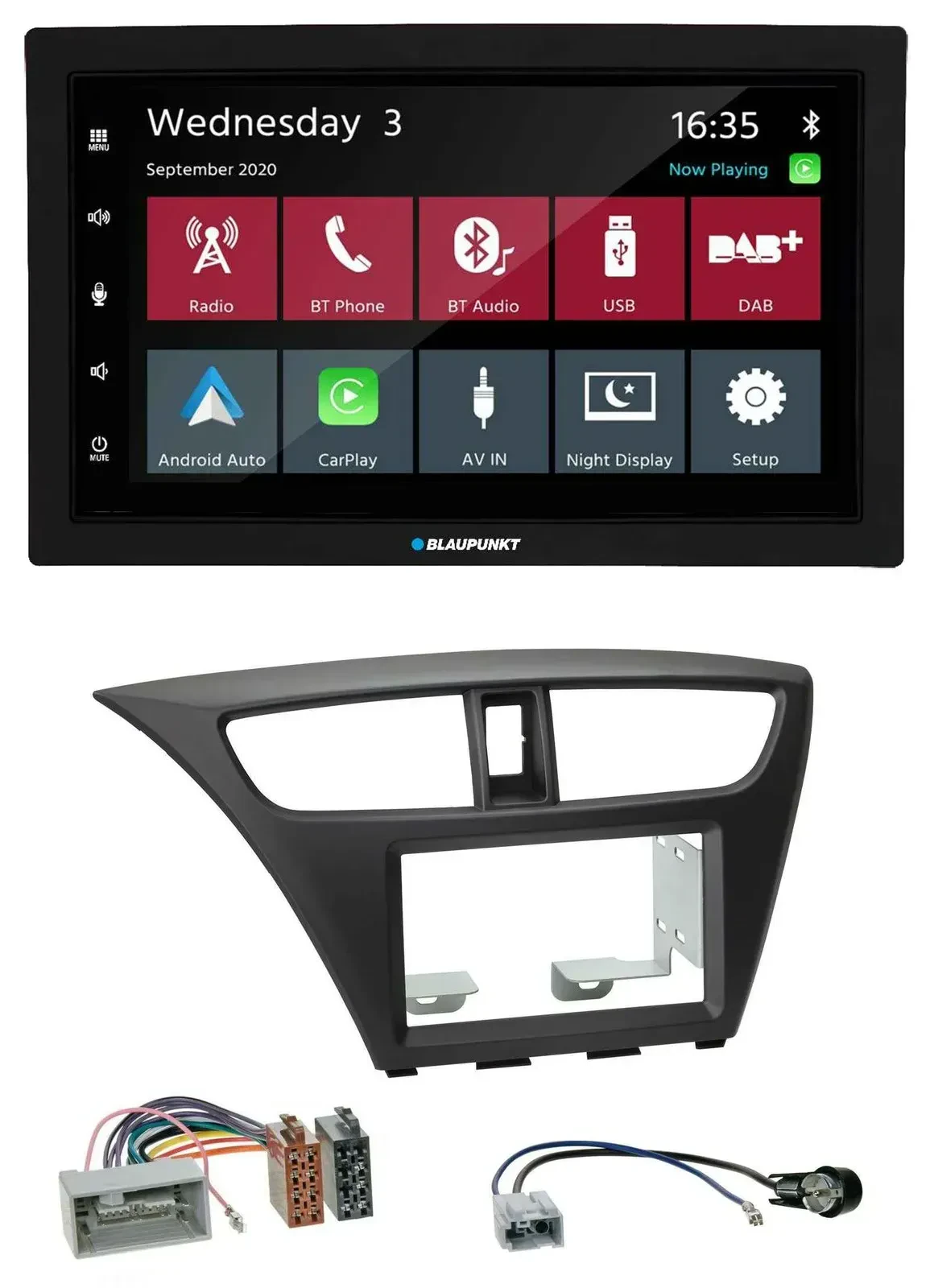 Blaupunkt DAB Bluetooth USB MP3 2DIN Autoradio für Honda Civic Hatchback ab 12