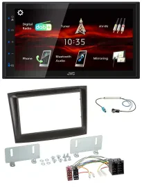 JVC USB Bluetooth MP3 DAB 2DIN Autoradio für Fiat Doblo ab 15 schwarz