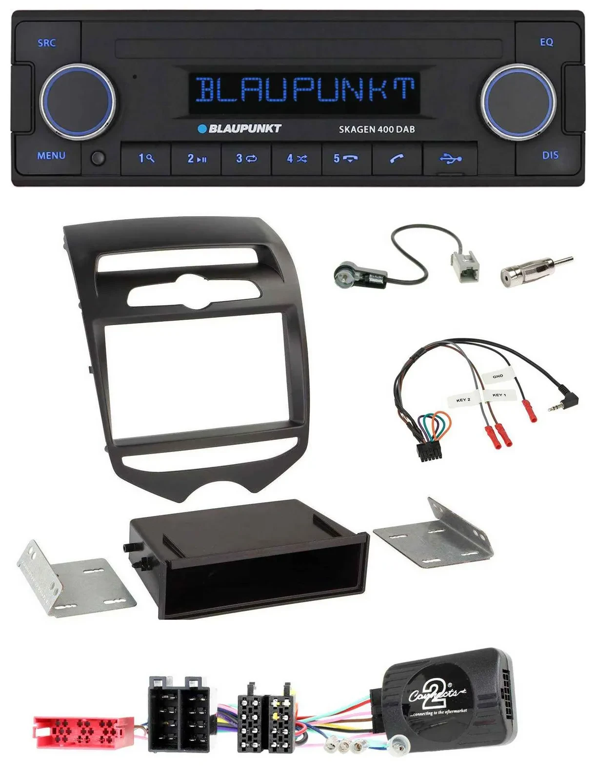 Blaupunkt DAB USB Bluetooth Lenkrad Autoradio für Hyundai ix20 ab 2010 man. Klim