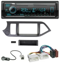 Автомагнитола для Kia Picanto Kenwood Bluetooth, DAB, USB, MP3 (с 2011, без Start-Stop)