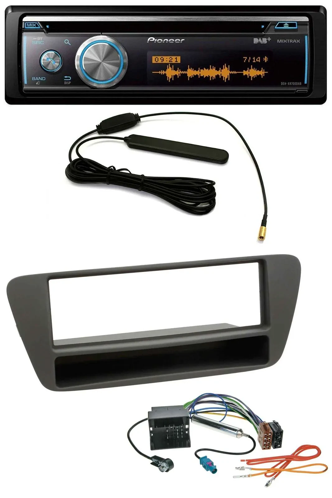 Pioneer CD USB Bluetooth DAB MP3 Autoradio für Audi Q3 (8U, 2011-2018)