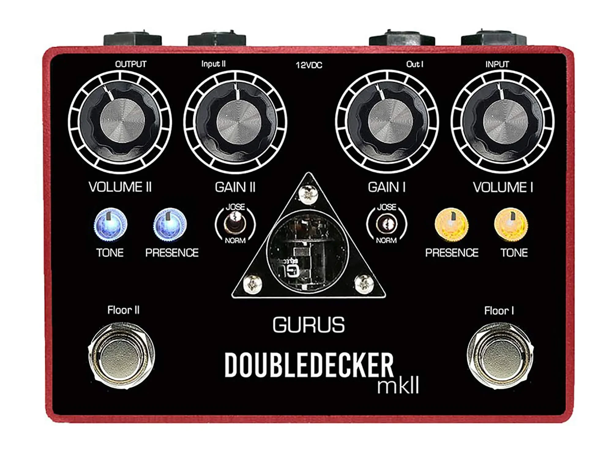 Педаль эффектов для электрогитары FoxGear Gurus Double Decker MK II Tube Overdrive Distortion