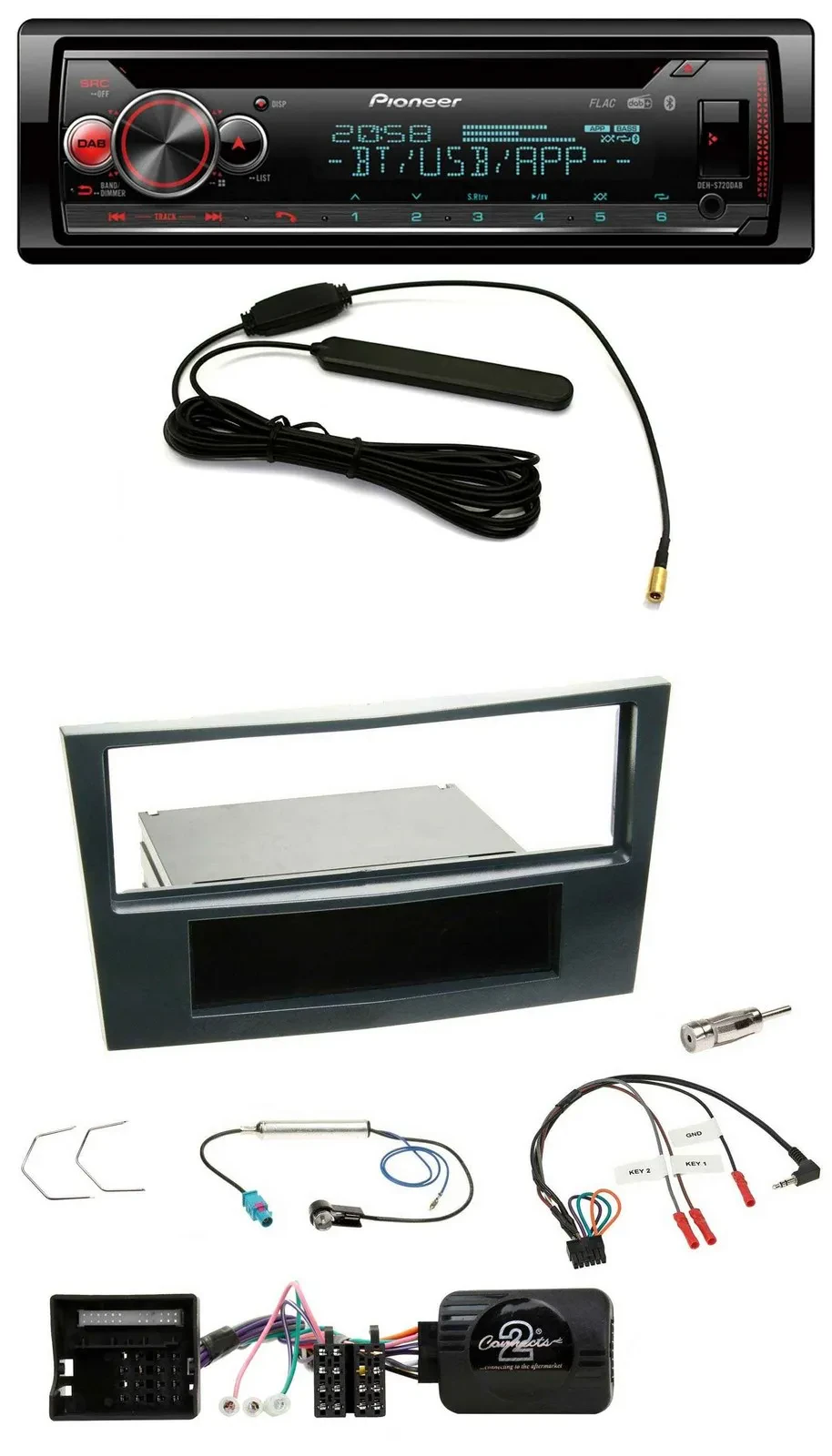 Автомагнитола для Opel Corsa D (2006–2008) Pioneer USB, DAB, Bluetooth, CD