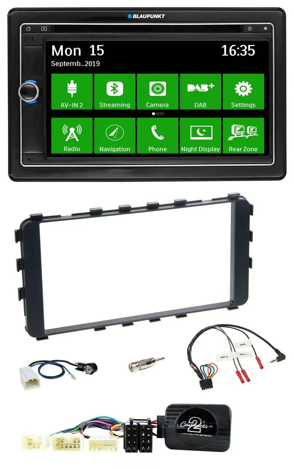 Автомагнитола Blaupunkt 2DIN Bluetooth DAB USB навигация TMC для Toyota Yaris (2006–2011)