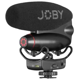 JOBY Wavo PRO DS On-Camera Shotgun Microphone, Black/Red #JB01801