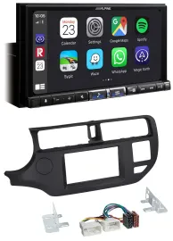 Alpine 2DIN DAB USB MP3 Bluetooth Autoradio für Kia Rio 11-14 UB schwarz