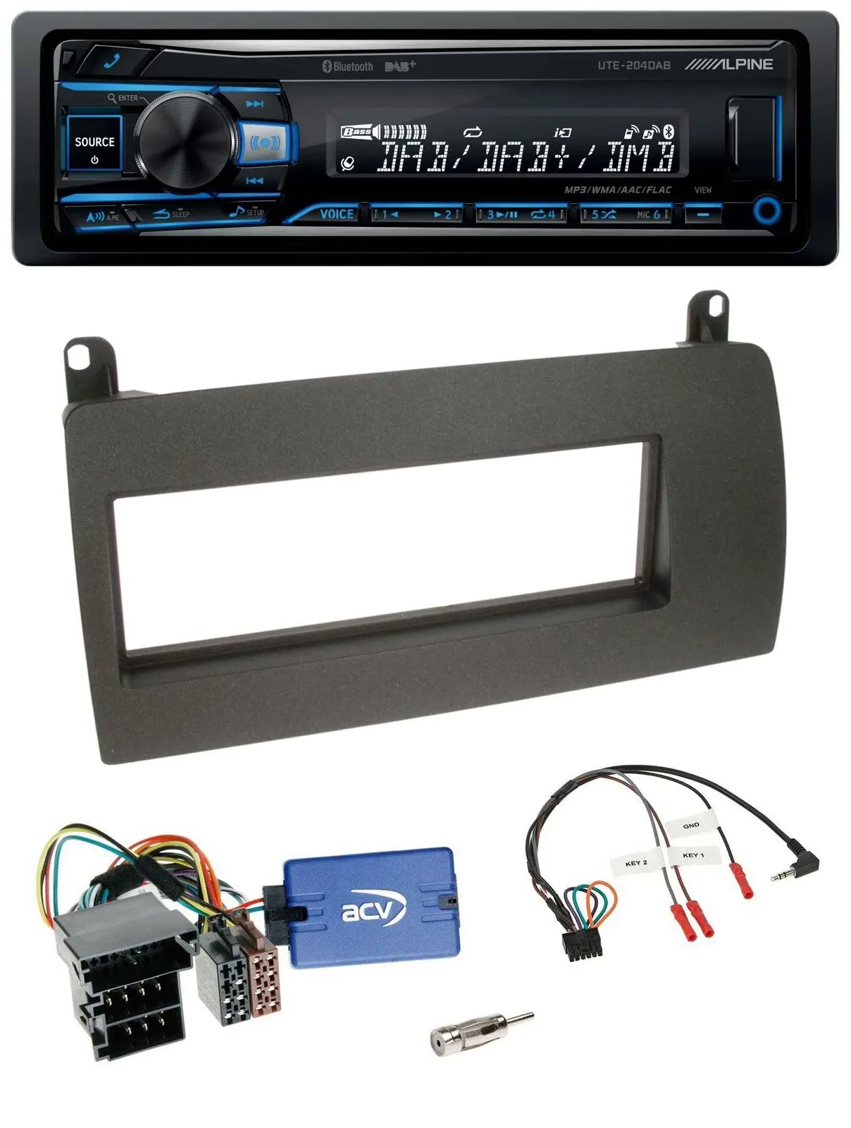 Alpine USB Bluetooth DAB Lenkrad Autoradio für Rover 75 (2003-2005)