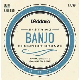 Струны для банджо Daddario EJ69B Banjo 5-String Ball End/Phosphor Bronze