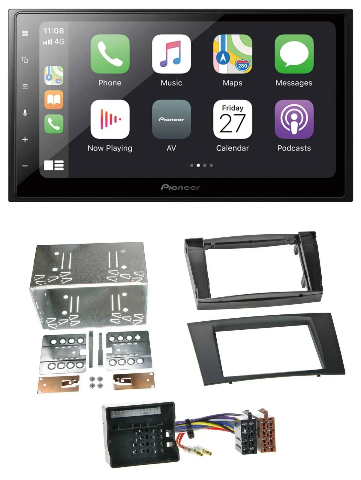 Pioneer MP3 Bluetooth DAB 2DIN USB Autoradio für Mercedes E-Klasse S211 03-09 Ru