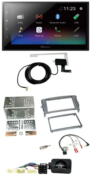 Pioneer DAB Lenkrad Bluetooth 2DIN USB Autoradio für Toyota Auris 2007-2011 anth
