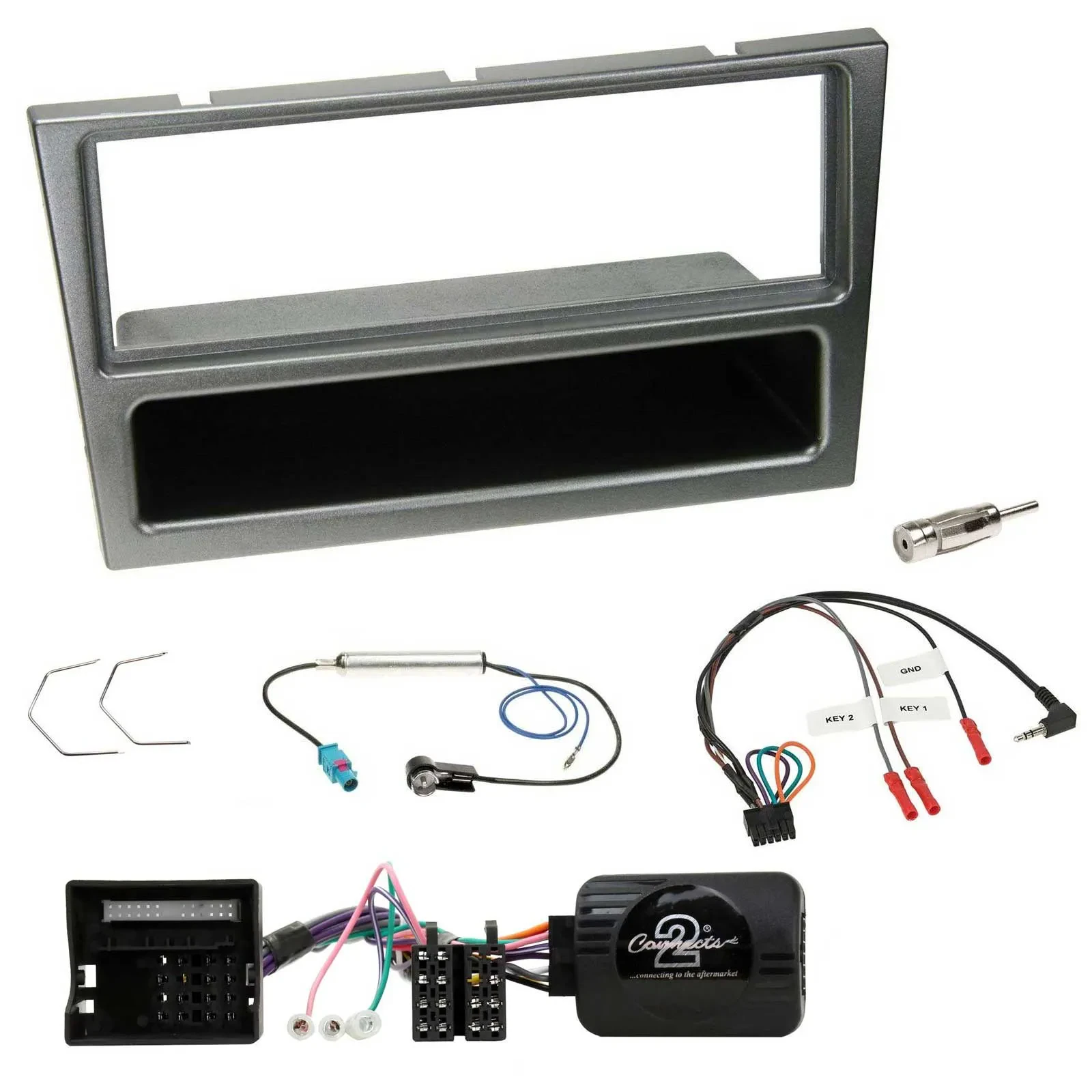 Адаптер рулевого управления для автомагнитолы Caraudio24 Lenkradadapter DIN для Opel Corsa C 2004–2006 алюминий