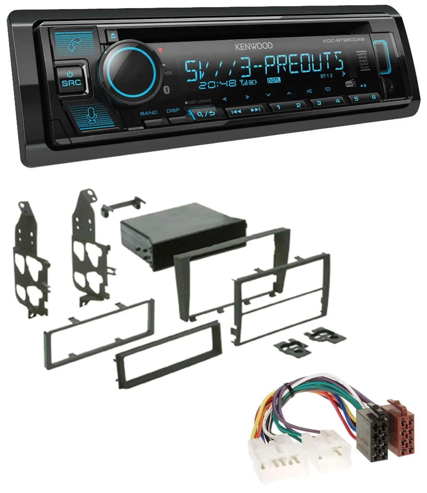 Kenwood Bluetooth USB CD MP3 DAB Autoradio für Lexus IS 300 (XE1, 2001-2005)