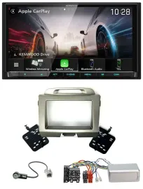 Kenwood Lenkrad 2DIN USB DAB Bluetooth Autoradio für Kia Sportage 3 2010-2015 si