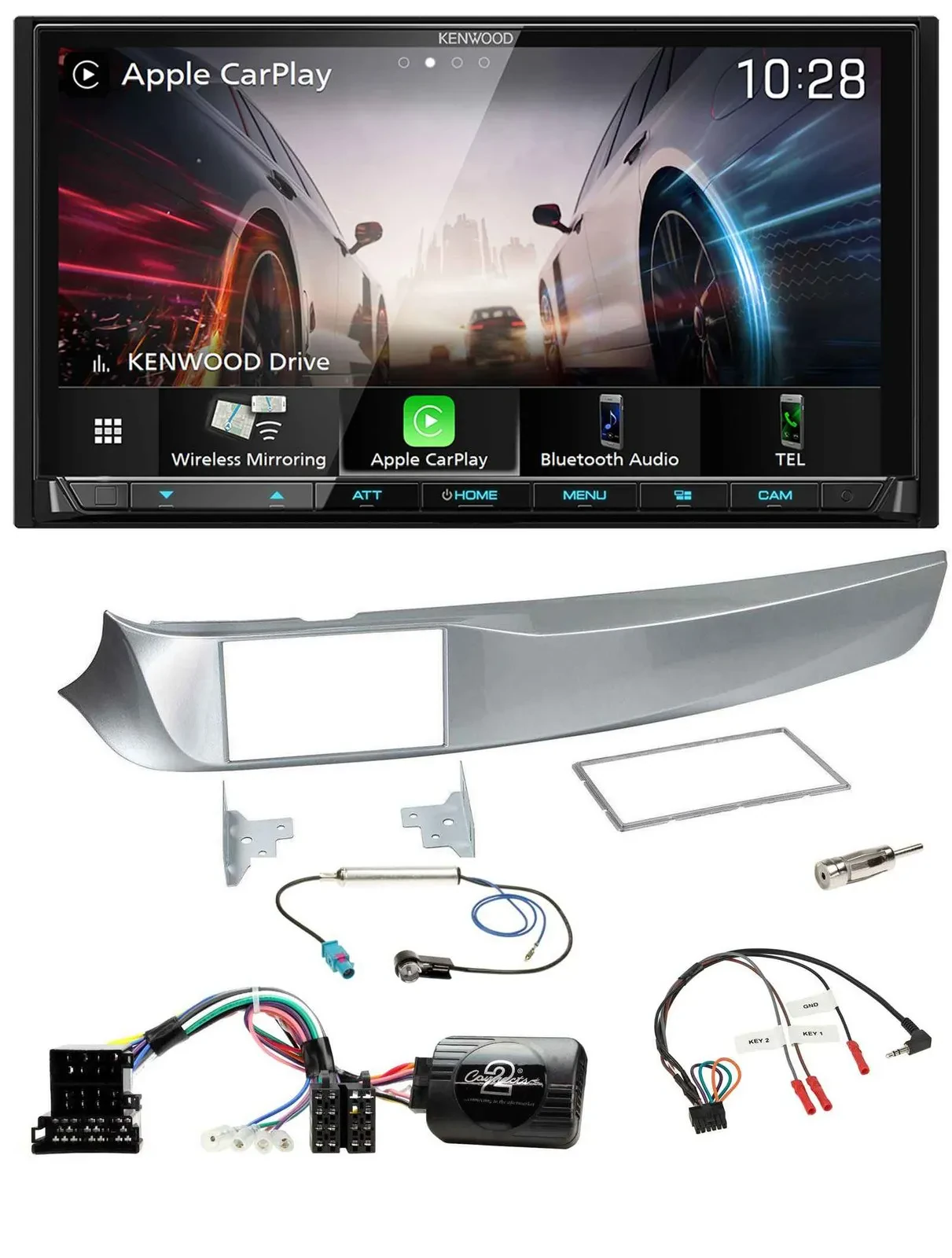 Kenwood Lenkrad 2DIN USB DAB Bluetooth Autoradio für Alfa Giulietta 2010-2014 94