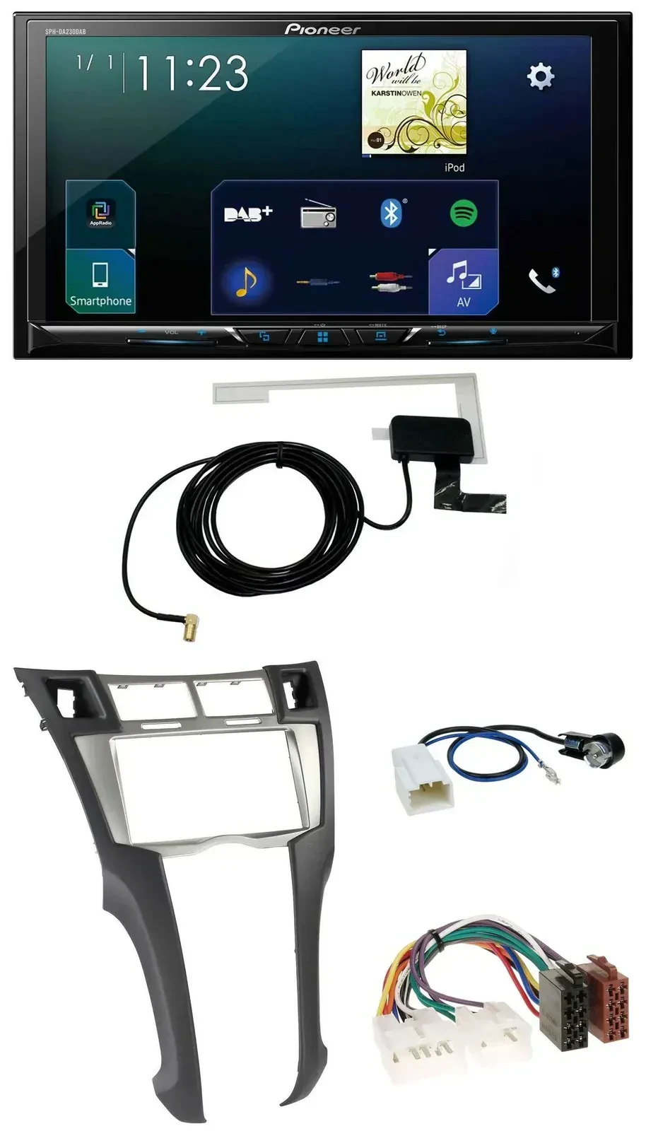 Автомагнитола для Toyota Yaris (2007–2011) Pioneer 2DIN DAB USB MP3 Bluetooth