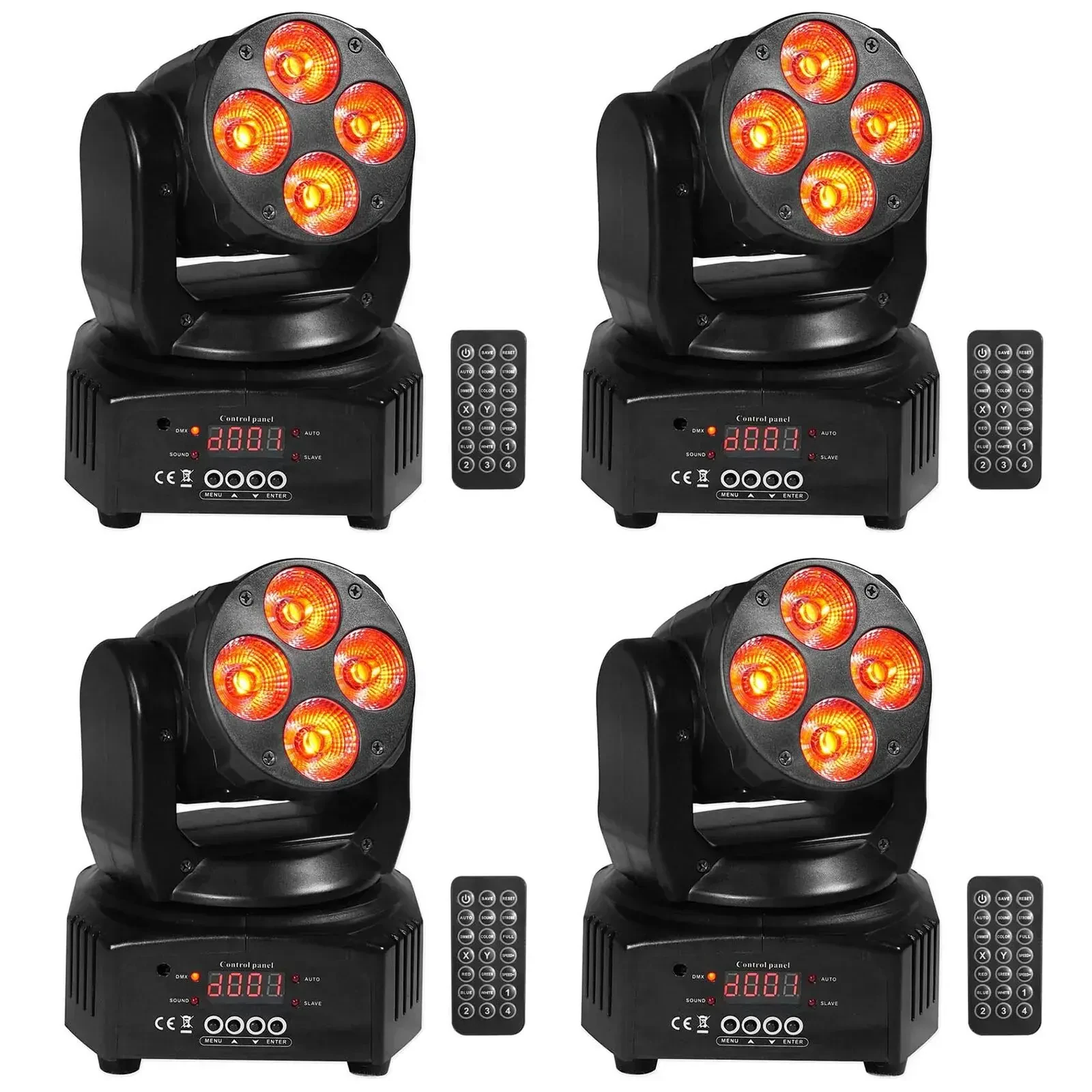 Прибор с полным движением Rockville RockOn-7 40w RGBW (4 штуки)