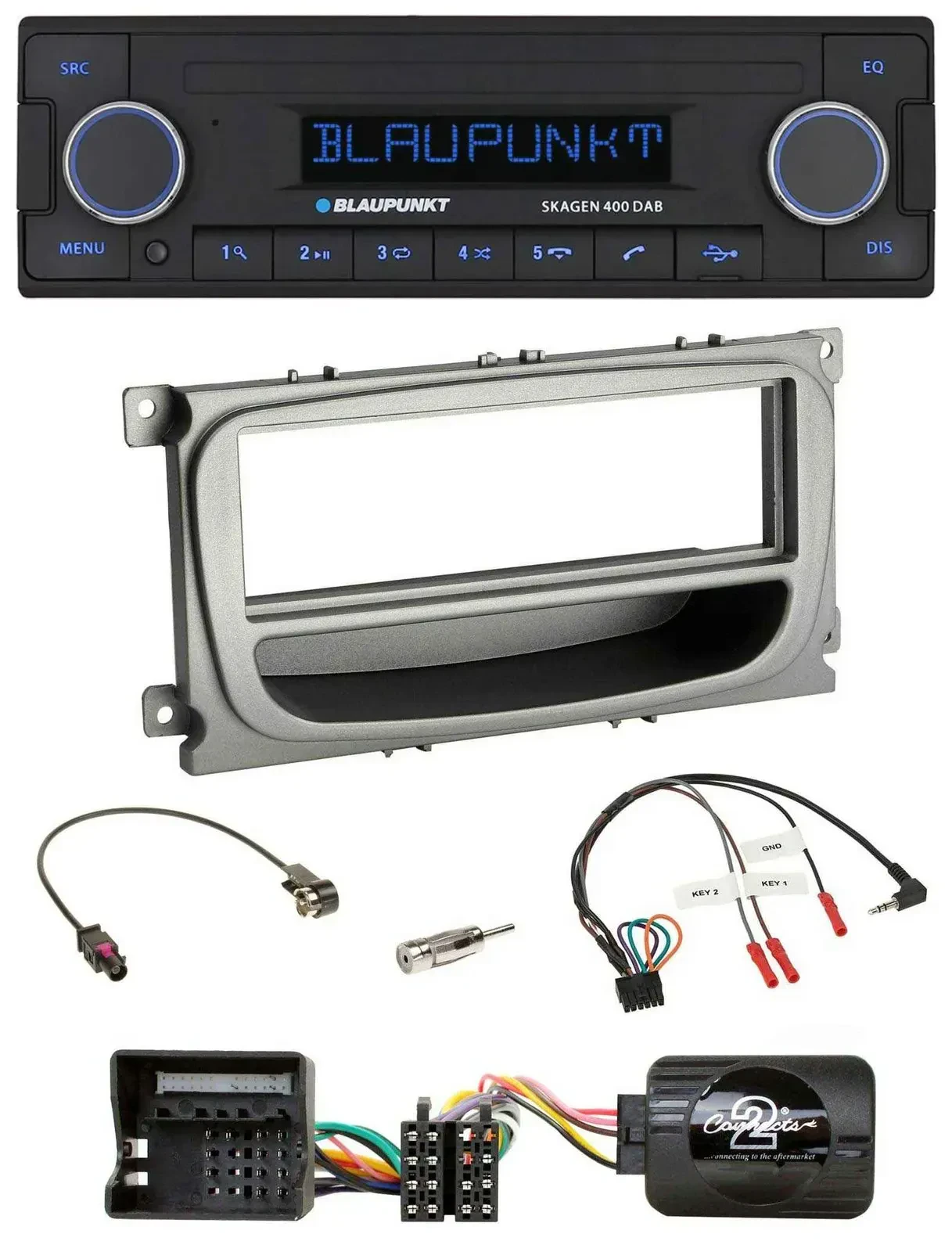 Blaupunkt DAB USB Bluetooth Lenkrad Autoradio für Ford C-Max Focus Galaxy ab 07