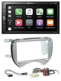 Pioneer USB MP3 DAB 2DIN Bluetooth Autoradio für Nissan Micra 2010-2013 silber