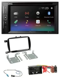 Pioneer Bluetooth MP3 USB 2DIN DAB DVD Autoradio für Fiat 500 ab 2016 klavierlac