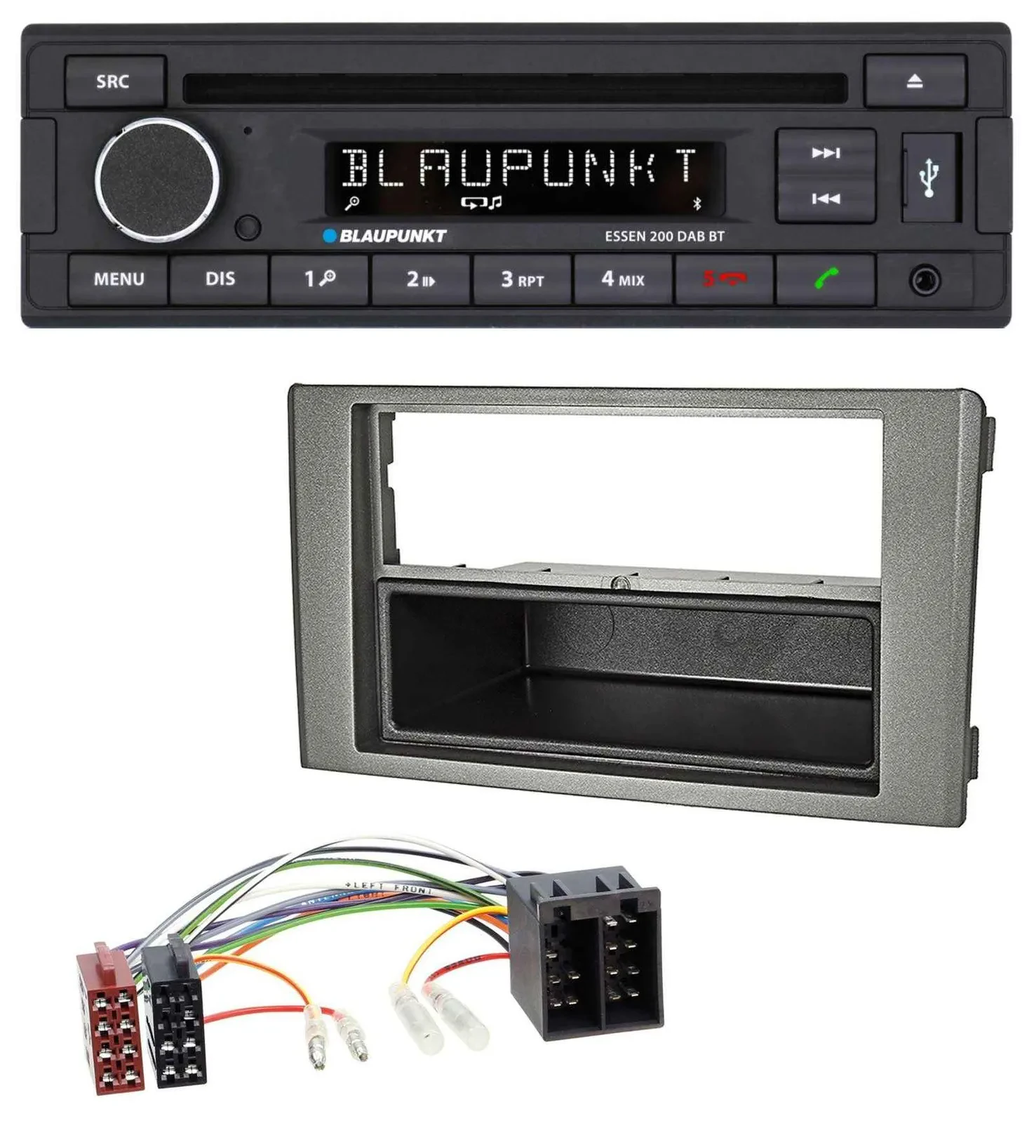 Blaupunkt USB MP3 Bluetooth DAB CD Autoradio für Iveco Daily (06-14) dunkelgrau