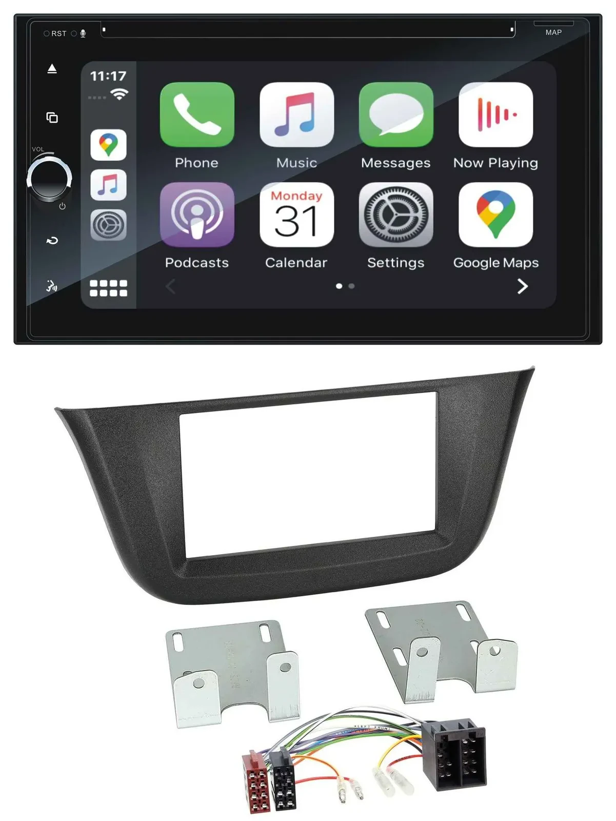 Blaupunkt 2DIN Bluetooth DAB USB DVD MP3 Autoradio für Iveco Daily (ab 2014)
