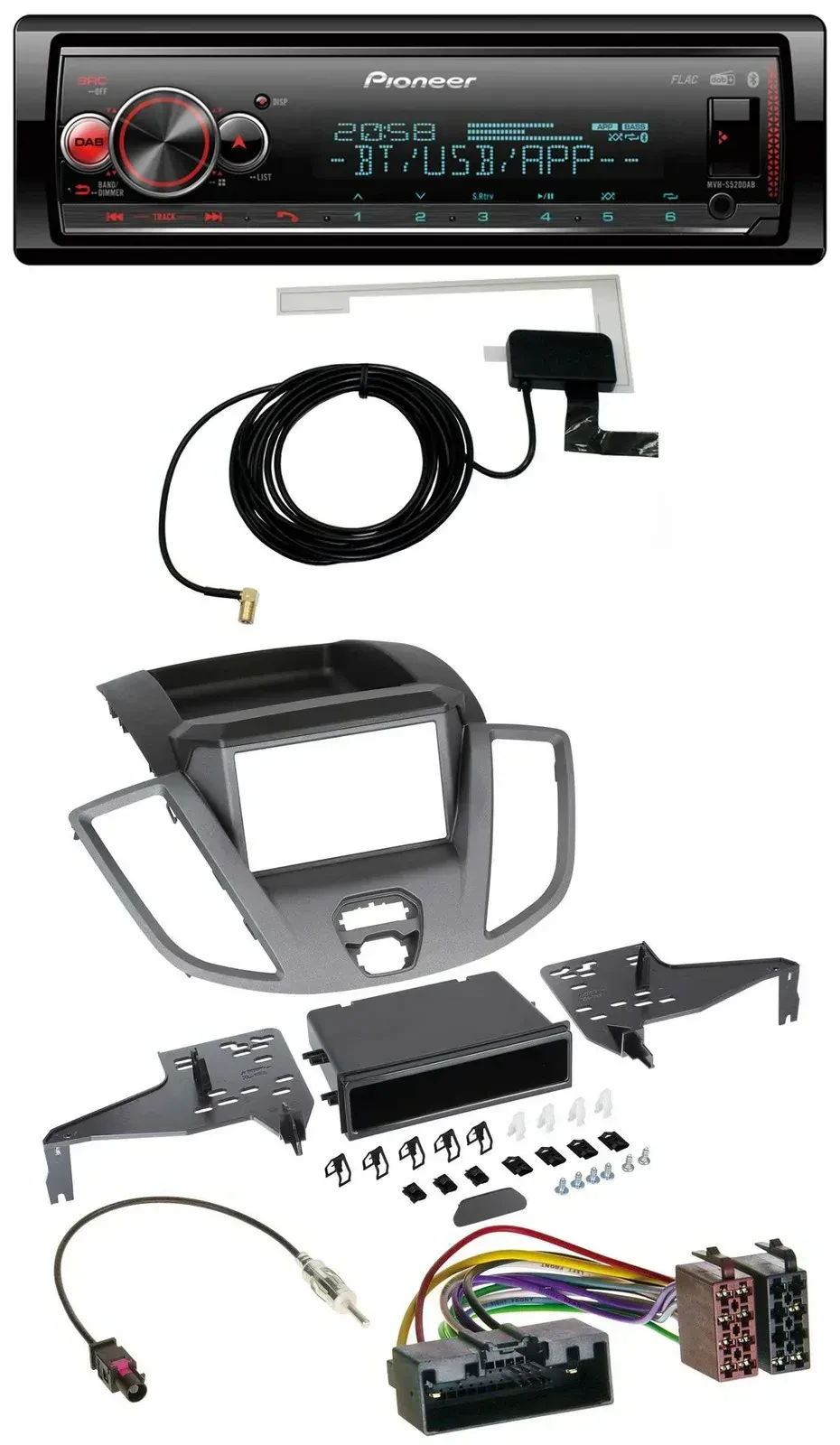 Автомагнитола для Ford Transit V363 (2014–2018) Pioneer Bluetooth, DAB, USB, MP3