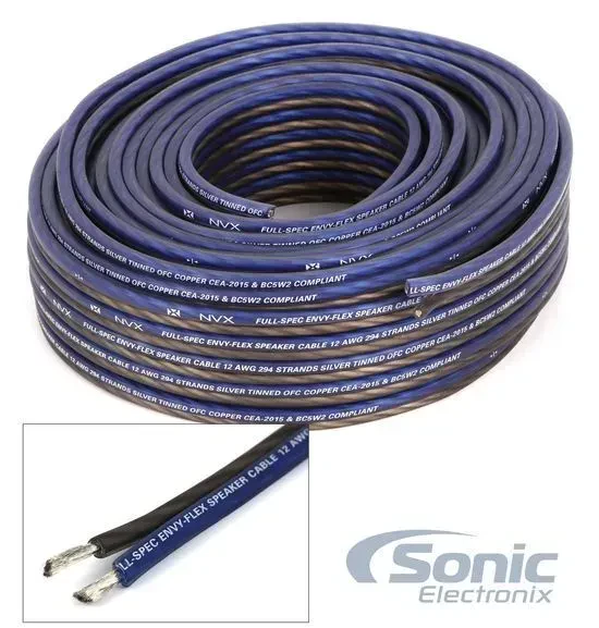 Кабель спикерный для авто NVX XWS12100 EnvyFlex 12 AWG, 100 ft