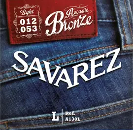 Струны для акустических гитар SAVAREZ Acoustic Bronze A130L  (12-16-24-32-42-53)