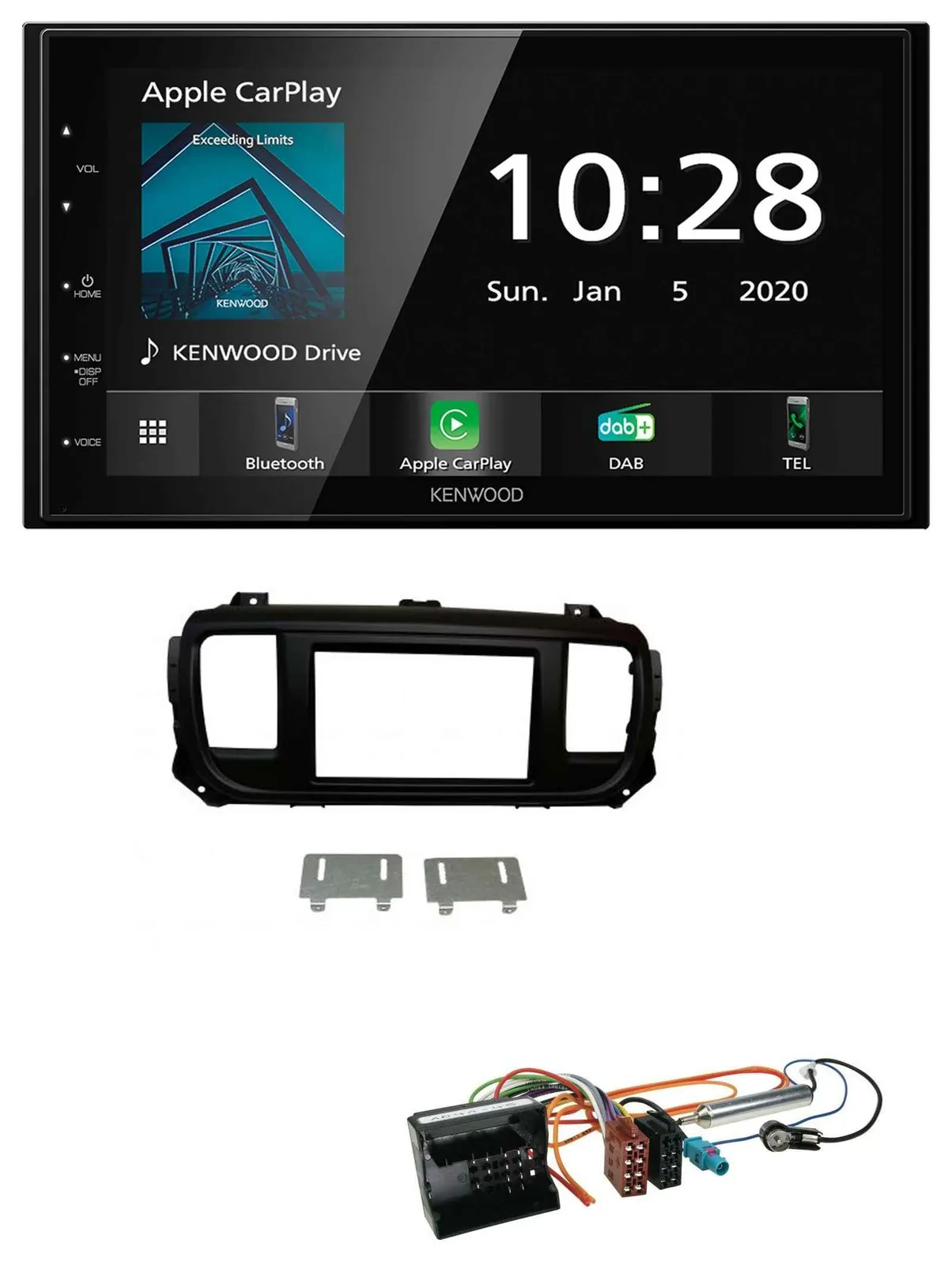 Kenwood Bluetooth MP3 DAB USB 2DIN Autoradio für Citroen Jumpy Dispatch Spacetou