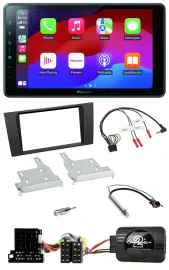 Pioneer Bluetooth 2DIN USB Lenkrad DAB Autoradio für Audi A4 1999-2001