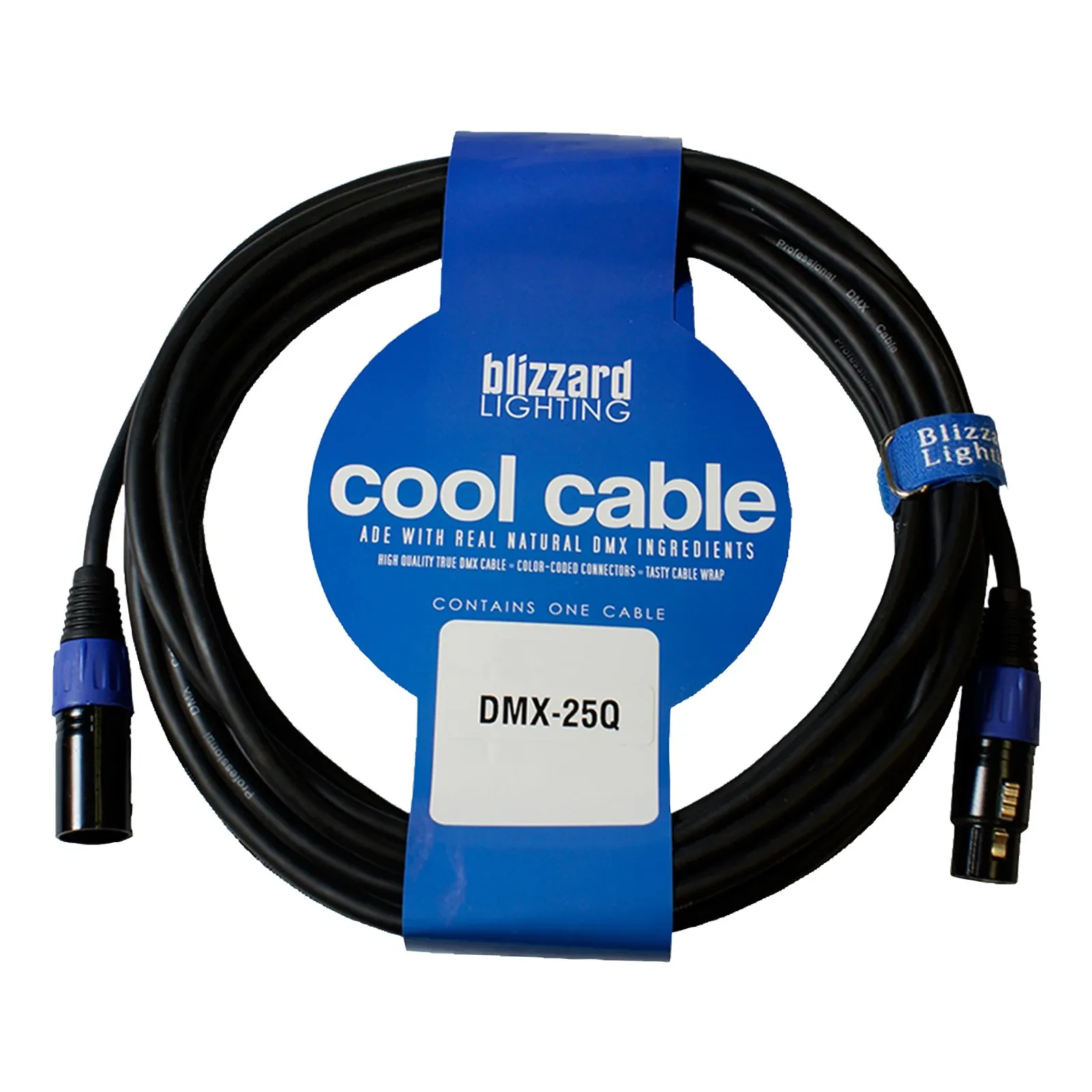 DMX-кабель Blizzard DMX-25Q Black 7.6 м