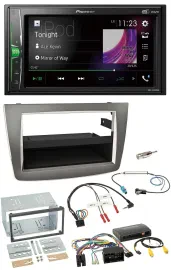 Pioneer 2DIN Lenkrad DAB USB Bluetooth Autoradio für Alfa Romeo Mito silber 14-1
