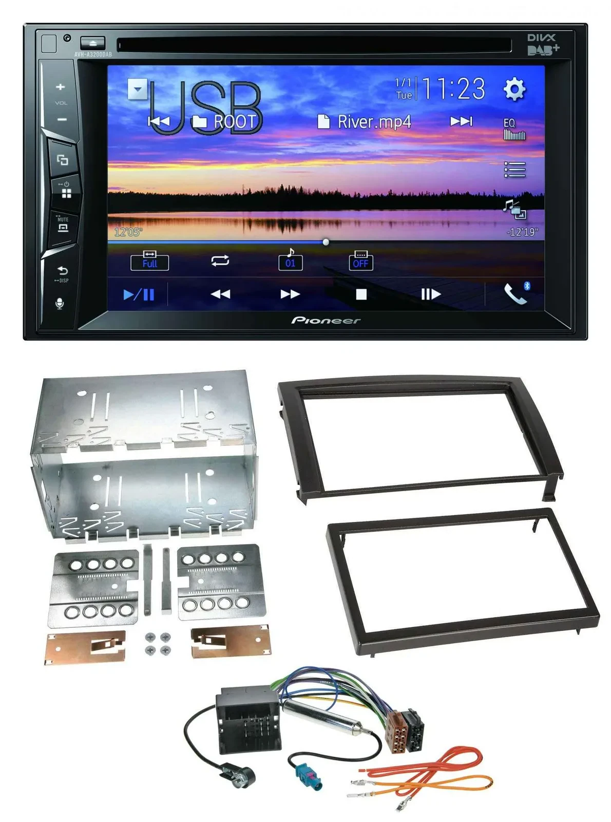 Pioneer Bluetooth 2DIN USB DVD DAB MP3 Autoradio für Skoda Fabia 6Y Facelift 200